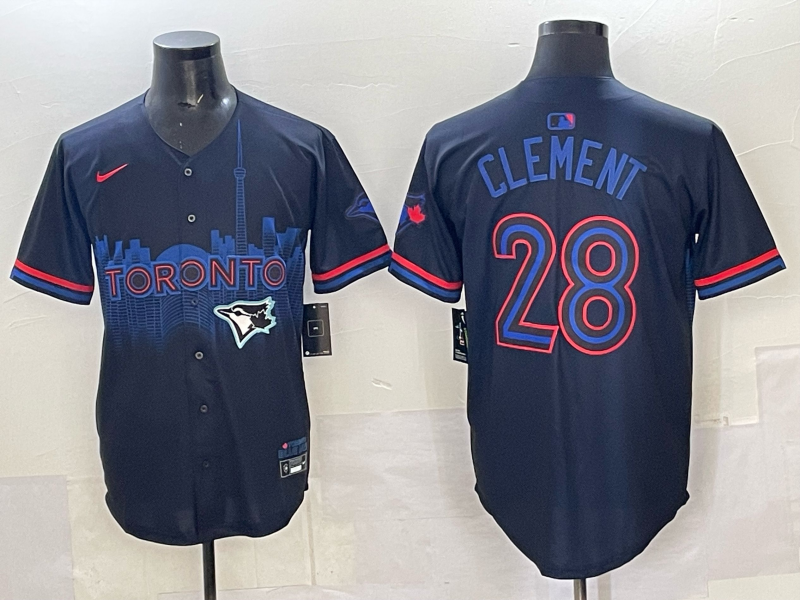 Men 2025 Toronto Blue Jays 28 Clement Blue Nike MLB Jersey 004